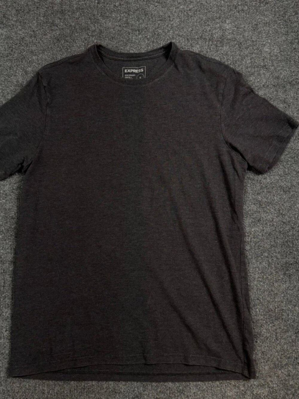 Express T-Shirts Mens XL Charcoal Olive Slim Supersoft Stretch Lot of 2